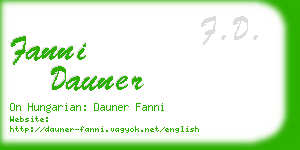 fanni dauner business card
